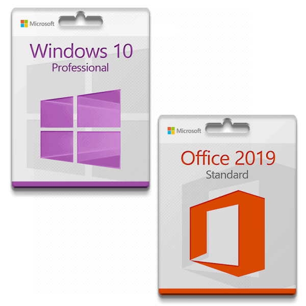 Microsoft Windows 10 Professional + Microsoft Office 2019 Standard for 3 PC