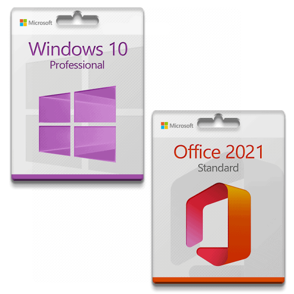 Microsoft Windows 10 Professional + Microsoft Office 2021 Standard for 3 PC