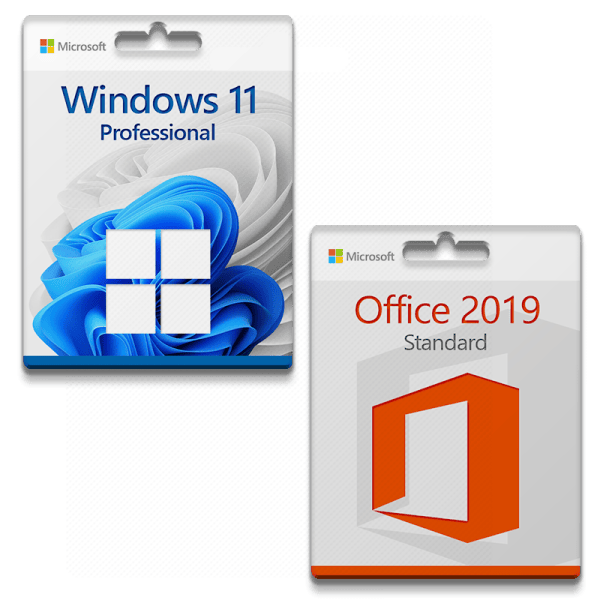 Microsoft Windows 11 Professional + Microsoft Office 2019 Standard for 3 PC